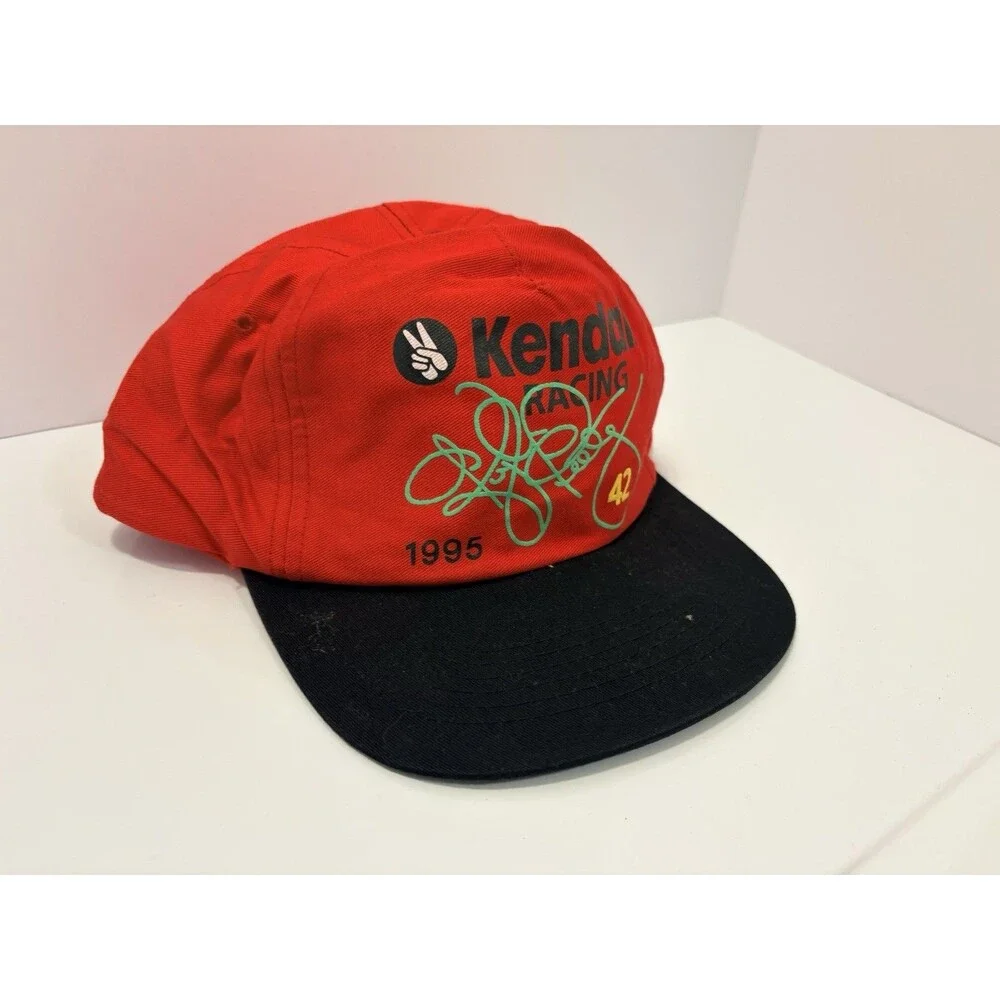 Vintage Kendall Racing #42 Kyle Petty Snapback Hat/Cap NASCAR Signature Print